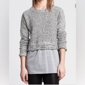 Banana Republic mixed media top